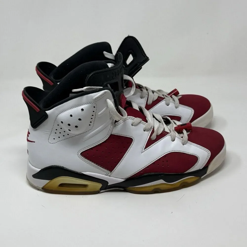Nike Air Jordan 6 Retro OG Sneakers Mens 11 Carmine Red White 2020 CT8529-106